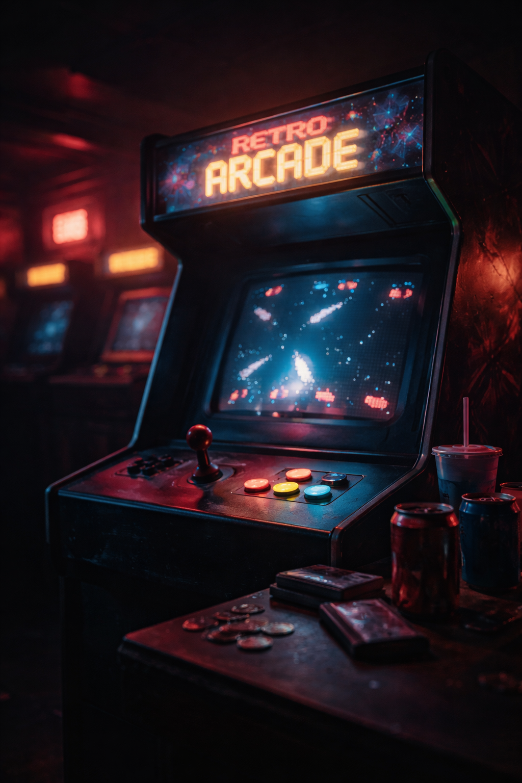 Retro arcade machine